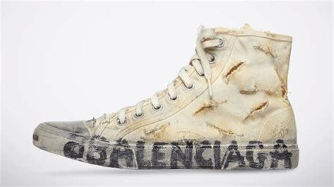 dirty expensive shoes|balenciaga paris sneaker destroyed.